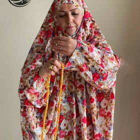 چادر نماز کودری طرح دینا