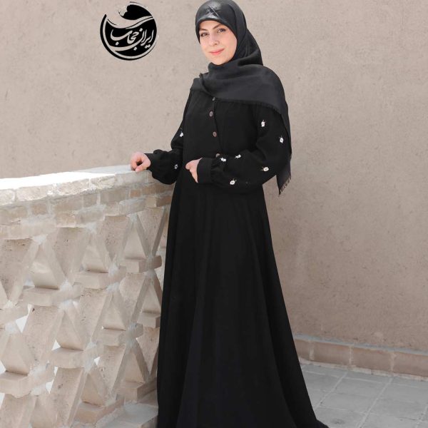 پیراهن مشکی بلند مدل چپ و راستی