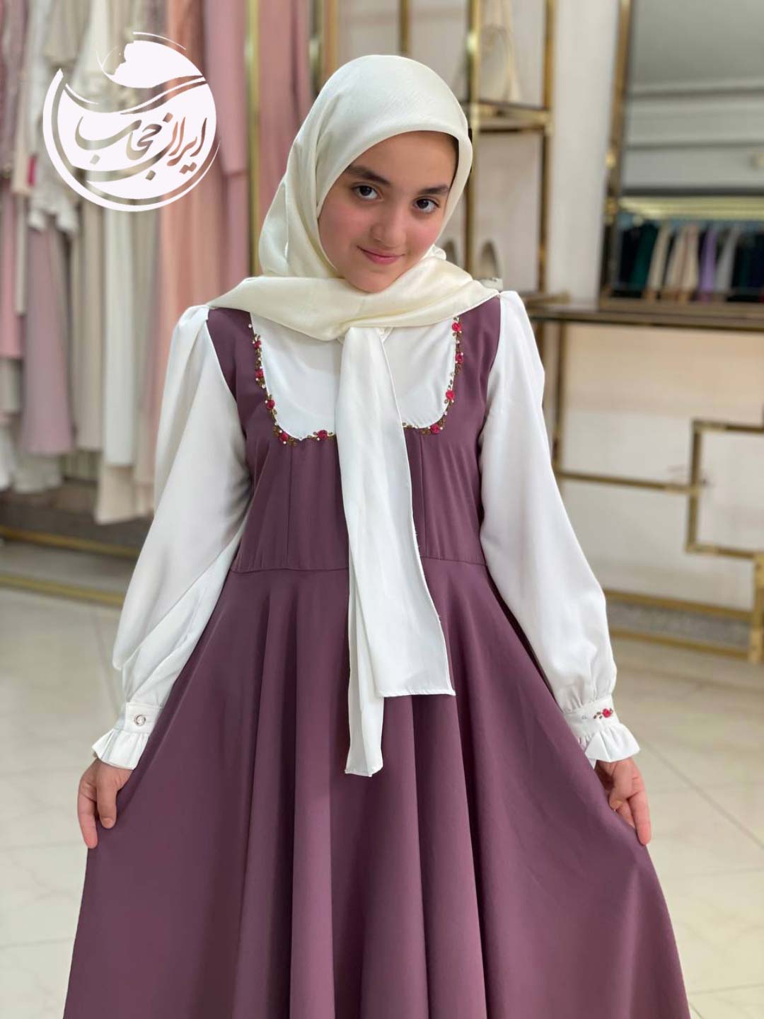 پیراهن-دخترانه-پگاه1 پیراهن دخترانه | پیراهن مدل پگاه - Image 1