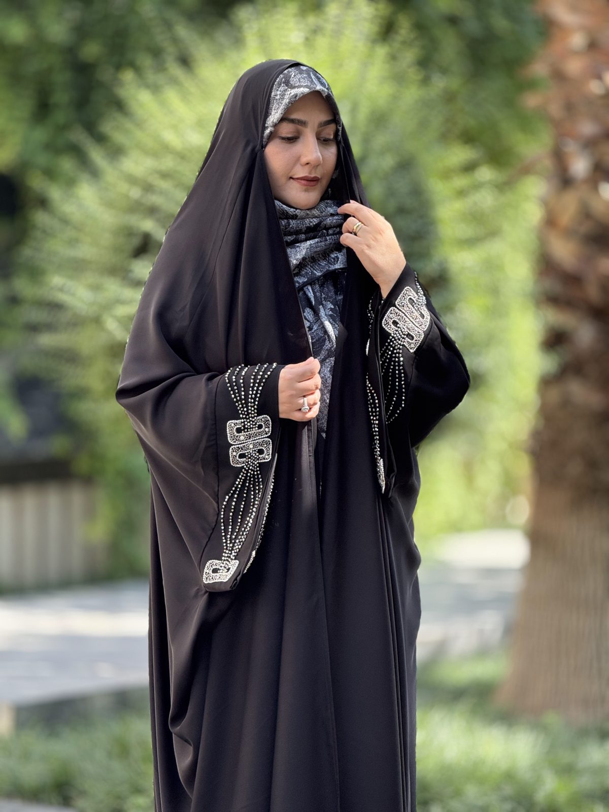 چادر پرنسس الماس نقره ای گلاره - Image 4