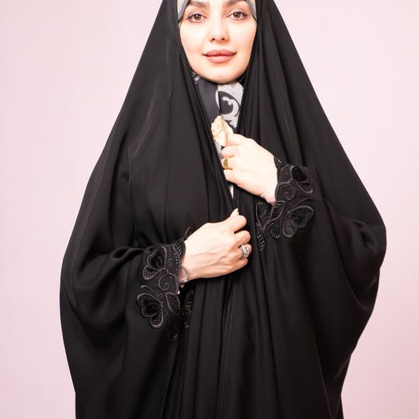 چادر عبا گلدوزی مونجوق پروانه