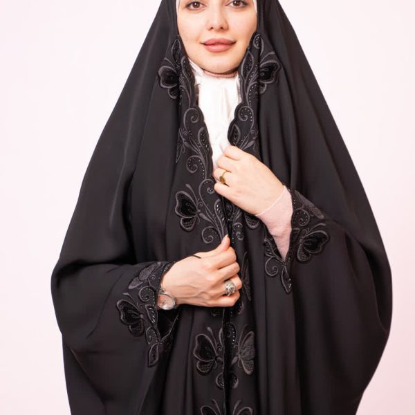چادر عبا گلدوزی مونجوق پروانه پرکار