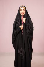 چادر عبا گلدوزی پاپیون پراکنده ۱ - Image 2