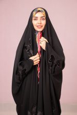 چادر عبا گلدوزی پاپیون پراکنده ۱