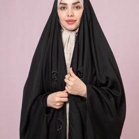 چادر عبا نداقطری گلدوزی ۱۹ گل پراکنده